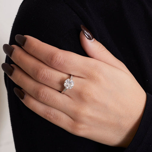 57 BOUCHERON ring - Art Deco ring in platinum and diamonds 58 Facettes
