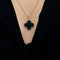 Collier VAN CLEEF & ARPELS / Magic Alhambra / Sautoir or blanc et onyx 58 Facettes