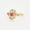 Bague 58 Bague Tourbillon - Rubis synthétique et diamants 58 Facettes DV0608-1