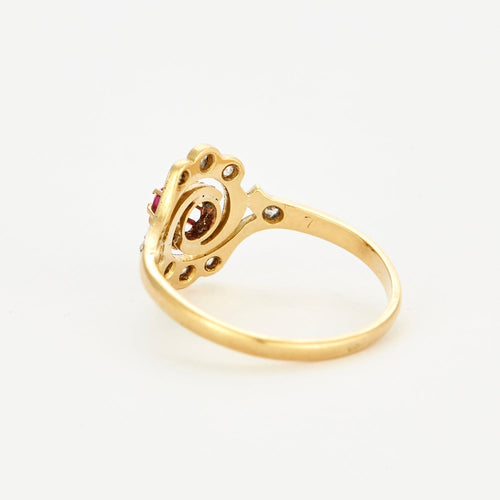 Bague 58 Bague Tourbillon - Rubis synthétique et diamants 58 Facettes DV0608-1