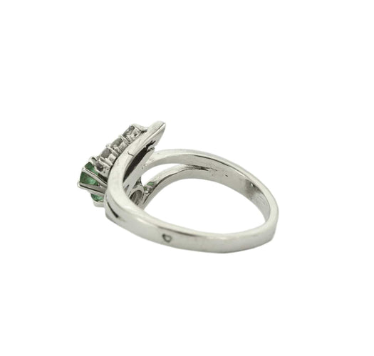 Bague 53 Bague "Noy" motifs floraux en or blanc 18 carats et diamants 58 Facettes BO/230064