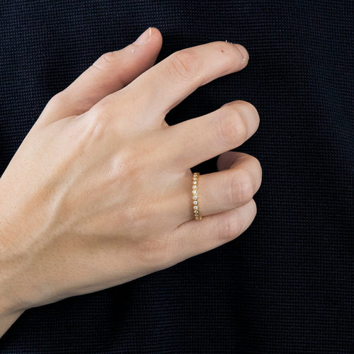 Bague 55 CHAUMET - Bague Bee My Love or jaune diamants 58 Facettes SOHO58F2