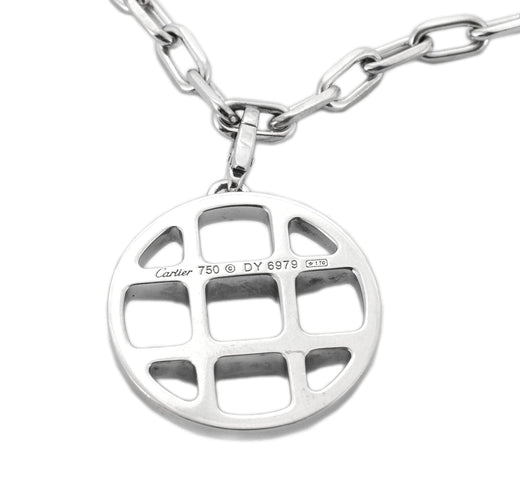 Collier Cartier - Collier Pasha avec pendentif géométrique en or blanc 18k 58 Facettes BO/230106 NSS
