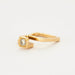 Ring 49.5 Jean Vendôme - Crossed solitaire - Yellow gold and Diamond 58 Facettes DV0598-2