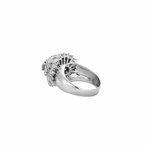 Bague 55 Bague "Dôme" en or blanc 18 carats et diamants 58 Facettes BO/230063/