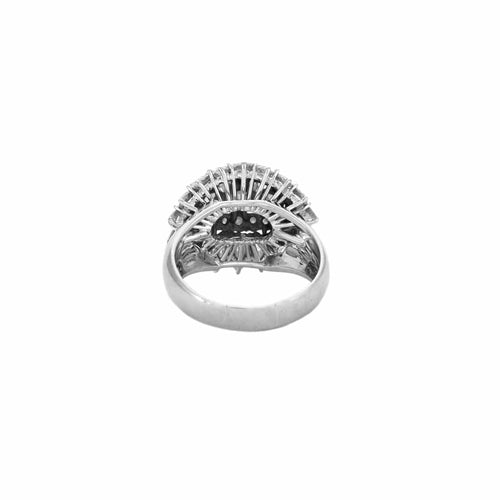 Bague 55 Bague "Dôme" en or blanc 18 carats et diamants 58 Facettes BO/230063/
