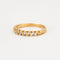 Bague 56 Alliance demi-tour or jaune et diamants 58 Facettes DV0599-1