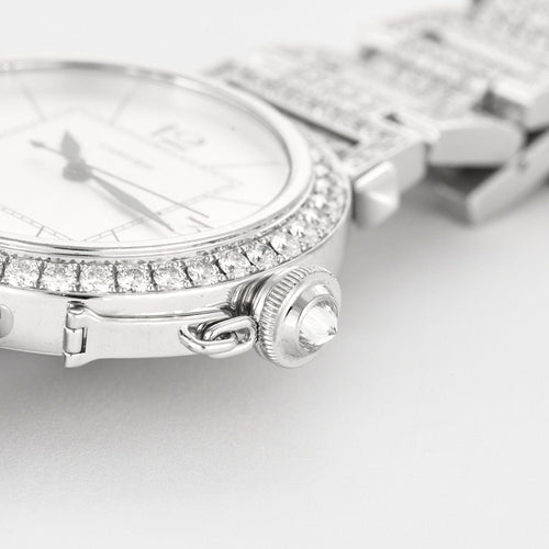 CARTIER - Pasha - Montre Or Blanc et Diamants 58 Facettes