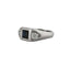Bague 54 Bague vintage sertie d’un saphir en or blanc 18 carats et diamants 58 Facettes BO/230003/