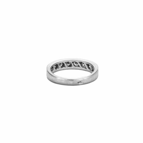 Bague 52.5 Bague alliance demi-tour en or blanc 18k et diamants 58 Facettes BO/240003/