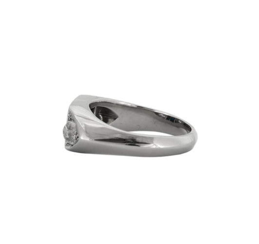 Bague 54 Bague vintage sertie d’un saphir en or blanc 18 carats et diamants 58 Facettes BO/230003/