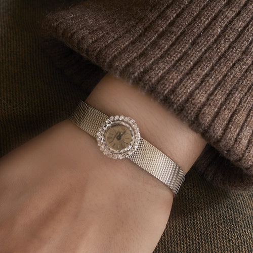 Montre Longines - Montre bracelet vintage en or blanc 18k et diamants 58 Facettes BO/230072