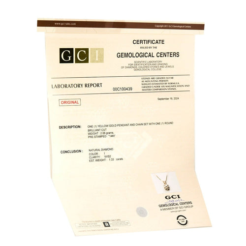Collier Collier avec pendentif solitaire Or jaune et Diamant 58 Facettes DV6940-2