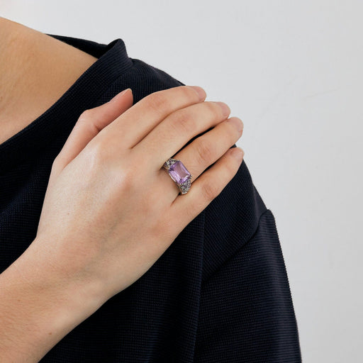 Ring 55 Mauboussin - My princess of love - white gold and amethysts 58 Facettes DV0599-2