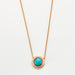 PIAGET Necklace - “Possession” Pendant in Rose Gold, Turquoise & Diamonds 58 Facettes G33PD200