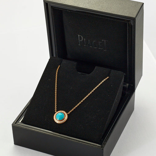 Collier PIAGET - Pendentif "Possession" Or Rose, Turquoise & Diamants 58 Facettes G33PD200