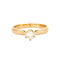 Bague 51.5 Bague solitaire en or jaune 18 carats et diamant 0,20 ct 58 Facettes BO/230022 RIV