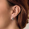 Boucles d'oreilles Boucles d'oreilles créoles en or blanc 18 carats et diamants, saphir 58 Facettes BO/250014/