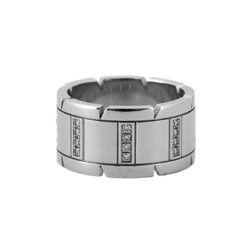 Bague 56 Cartier - Bague grand modèle en or blanc 18k et diamants 58 Facettes BO/230023 RIV