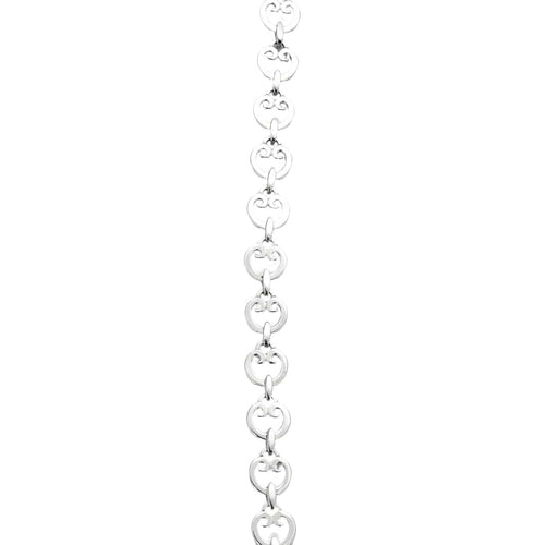 Collier O.J. Perrin - Collier pendentif cœur articulé en or blanc 18 carats 58 Facettes BO/230110