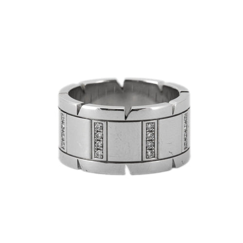 Bague 56 Cartier - Bague grand modèle en or blanc 18k et diamants 58 Facettes BO/230023 RIV