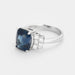 Bague 54 Bague or blanc, saphir et diamants 58 Facettes DV0671-17-54-3