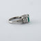 Bague 53 Bague Rétro Platine Emeraude et Diamants 58 Facettes