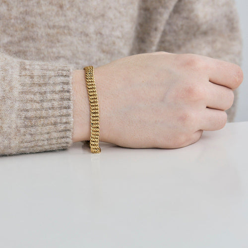 Bracelet Bracelet maille américaine fine en or jaune 18 carats 58 Facettes BO/240036/