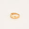Bague 51.5 Bague jonc trilogie en or rose 18 carats et diamants 58 Facettes