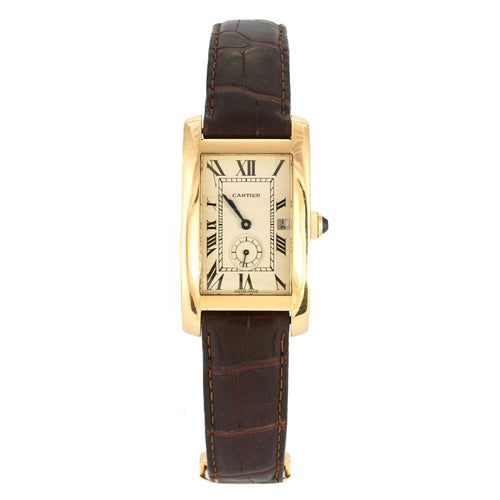 Montre CARTIER - Tank Américaine - Montre or jaune 58 Facettes 230343