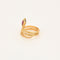 Bague 54 Bague serpent vintage en or jaune 18 carats, saphir rose et diamants 58 Facettes