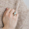 Bague 55 Bague ancienne en or jaune 18k et opale, diamants 58 Facettes BO/240035