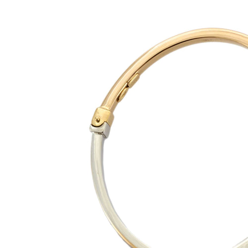 Bracelet Bracelet jonc en or jaune et or blanc 18 carats 58 Facettes BO/230083