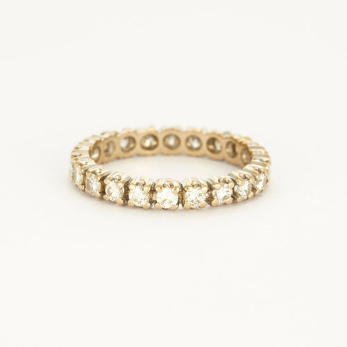 Bague 54 Alliance américaine or gris 22 diamants 58 Facettes GU24