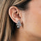 Boucles d'oreilles Boucles d'oreilles dépareillées tentaculaires en or blanc 18k, émeraudes et perle 58 Facettes BO/230053