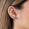 Boucles d'oreilles Boucles d'oreilles dépareillées tentaculaires en or blanc 18k, émeraudes et perle 58 Facettes BO/230053