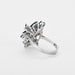 Ring 54 Cluster ring - white gold, sapphires and diamonds 58 Facettes DV0597-4