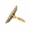 Bague 55 Bague Marquise vintage pavée en or jaune 18 carats et diamants 58 Facettes BO/230031