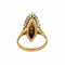 Bague 55 Bague Marquise vintage pavée en or jaune 18 carats et diamants 58 Facettes BO/230031