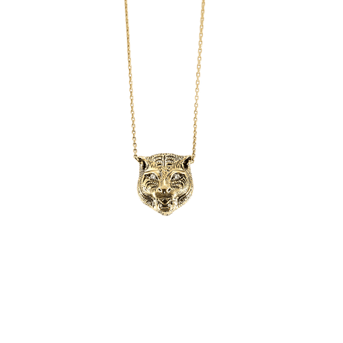 Collier Gucci - Collier pendentif tête de tigre en or jaune et diamant 58 Facettes BO/250004