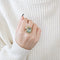 Bague 51 Bague motif floral en or jaune 18k, aigue-marine et diamants 58 Facettes BO/240027