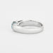 54 Poiray ring - white gold and aquamarine bangle ring 58 Facettes DV0487-3
