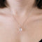 Collier Collier pendentif en or blanc 18 carats et quartz rose 58 Facettes BO/240024/