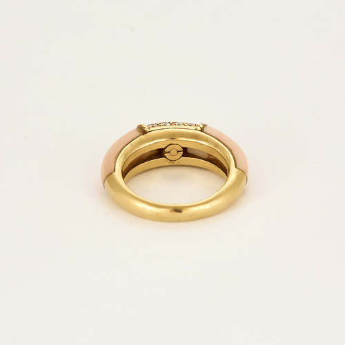 VAN CLEEF & ARPELS - Bague philippines or jaune corail peau d'ange et diamants