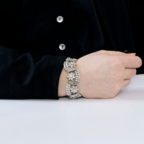 Exceptionnel Bracelet Haute Joaillerie Or Blanc Diamants 58 Facettes