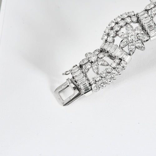 Exceptionnel Bracelet Haute Joaillerie Or Blanc Diamants 58 Facettes