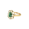 Bague 54 Bague marguerite en or jaune 18 carats et émeraude, diamants 58 Facettes BO/250003/