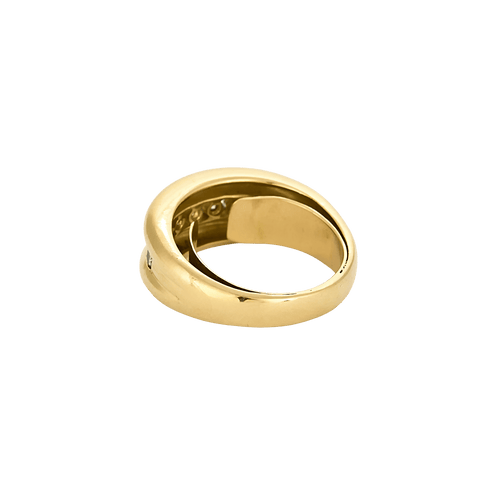 Bague 51 Bague jonc en or jaune 18 carats et diamants taille brillant 58 Facettes BO/250019