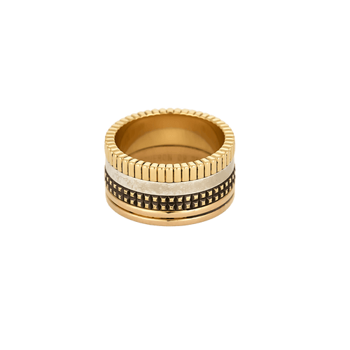 Bague 50 Boucheron - Bague Quatre Classique large en or jaune et diamants 58 Facettes BO/250013//