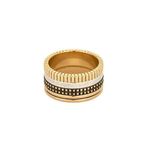 Bague 50 Boucheron - Bague Quatre Classique large en or jaune et diamants 58 Facettes BO/250013//